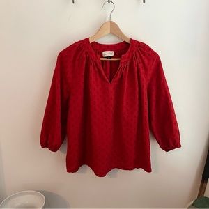 Universal Threads Sz XS Boho Peasant Style Red Blouse